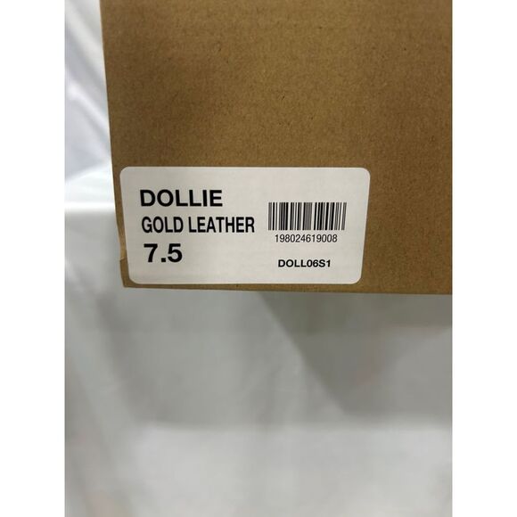 Steve Madden Dollie Gold Leather Boots Gold - Picture 3 of 4